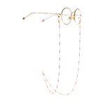 Gold-colored metal non-slip chain, with large and small pearl, for glasses and masks GL975