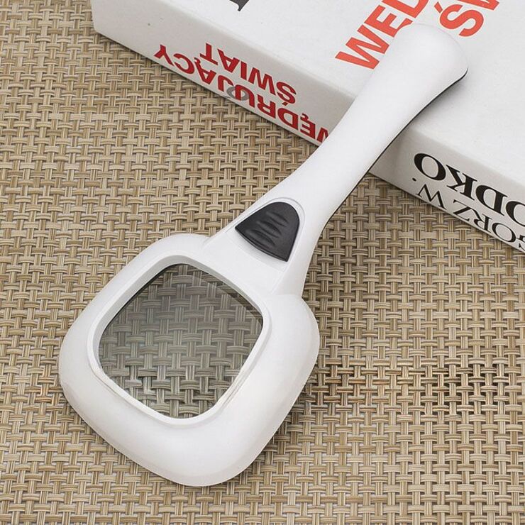 Magnifier with universal backlight, magnifying glass with handle 600558H-XX, size: 53x53 mm, magnification: 3X