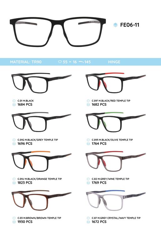 TR-90 plastic frames for glasses FE06-11