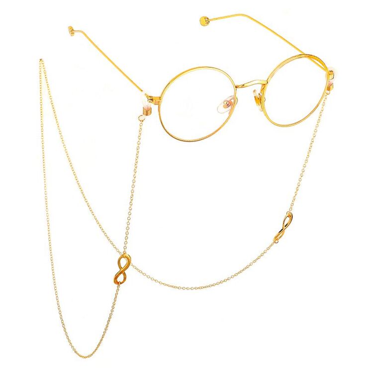 Metal non-slip chain, with number 8, for glasses and masks GL057