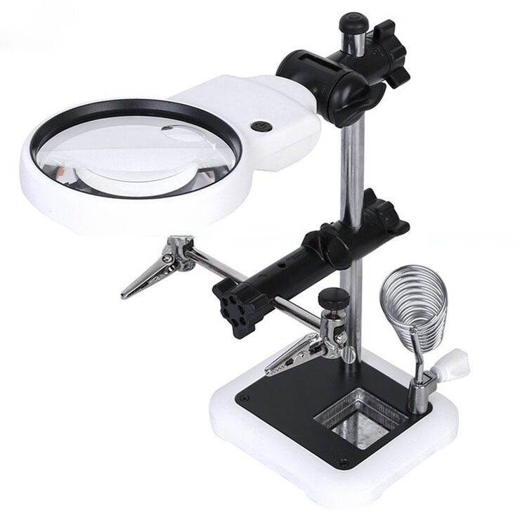 Tabletop multifunctional magnifying glass with backlight 16129AC-XX, magnification: 3,5X, 5,25X