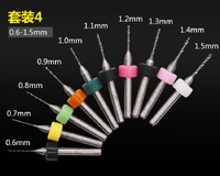 Set of drills made of tungsten steel with cylindrical shanks, 0.1-3 mm