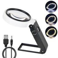 Tabletop magnifying glass with backlight 7058B-XX, magnification: 5X, 25X