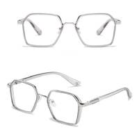 Metal eyeglasses V6030 with blue ray cut protection, diopters from 0.00 to -6.00, not centered