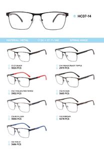 Металлическая оправа с дужками из материала TR-90 HC07-14