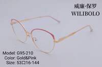 Оправа металлическая ультратонкая, с флексом Wilibolo G95-210 - картинка 5