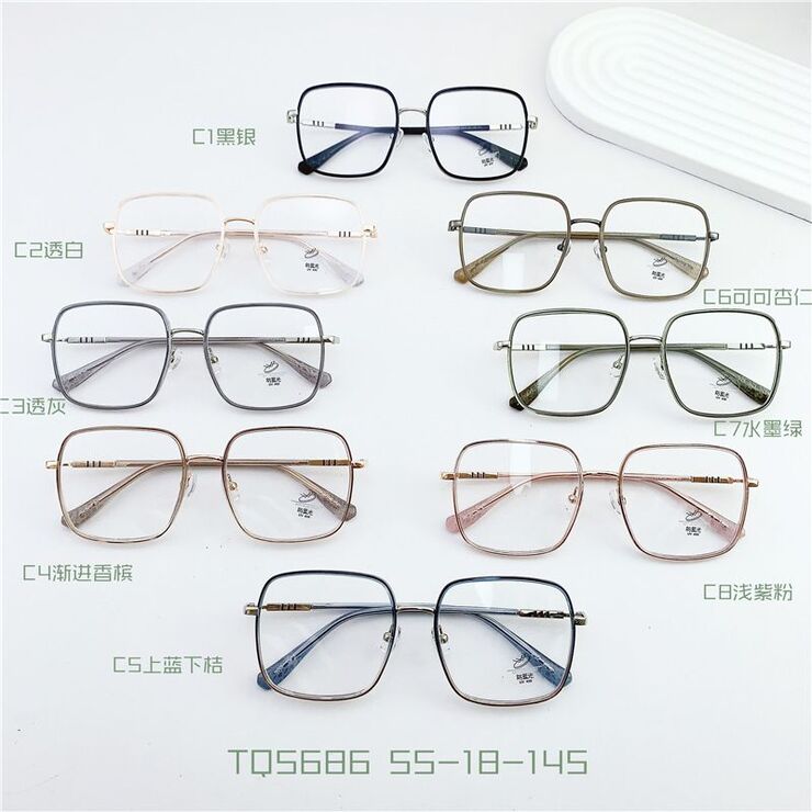 Оправа гибридная, металл + TR90, линзы с Blue Block покрытием SANTA TQ5686