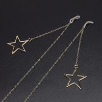 Металлическая нескользящая цепочка, с подвеской в виде звезды, для очков и масок GL219
