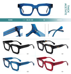 Plastic frames for glasses, thick acetate Big City H2846