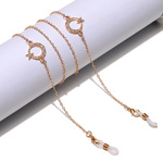 Металлическая цепочка для очков и масок с кулоном полумесяц GL1182