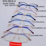 Оправа металлическая ультратонкая женская со стразами Wilibolo K9862