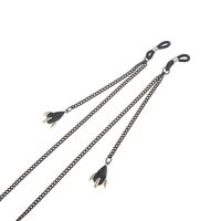 Металлическая нескользящая цепочка черного цвета, с подвеской звездолет, для очков и масок GL838