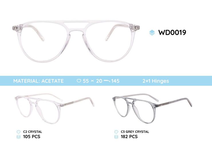 Plastic frames for glasses acetate material WD0019