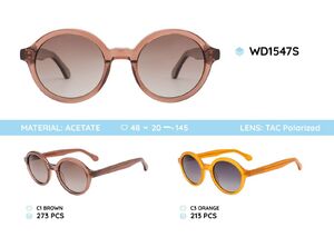 Солнцезащитные поляризационные очки в пластиковой оправе из ацетата WD1547S