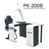 Рабочее место офтальмолога, комбинированный стол с кнопочным управлением + кресло PK-200B, столешница 1100*400 мм