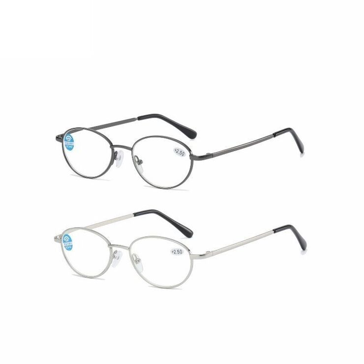 Metal eyeglasses for reading JY1818 with Blue ray cut protection, from +1.00 to +4.00, PD62-64