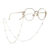 Silver-colored metal non-slip chain, with zircon, for glasses and masks GA082