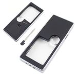 Portable pocket magnifier with backlight and UV light 7007, size: 35*30 mm, magnification: 3X, 10X
