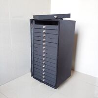 Mobile box (suitcase, trunk, organizer, display case) on wheels for frames and glasses for 192 slots JS-C221217