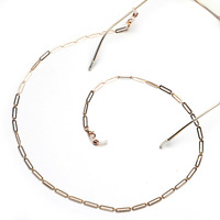 Oval metal eyeglass chain GL1079