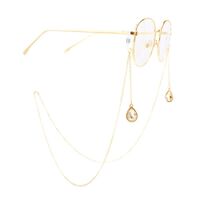 Metal non-slip chain, with water drop pendant, for glasses and masks GA026