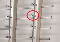 Glasses holder, spare part for stands, displays and showcases for glasses