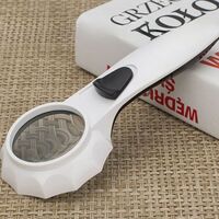 Лупа с универсальной подсветкой, увеличительное стекло с ручкой 600555H-XX, диаметр: 62 мм, увеличение: 6X