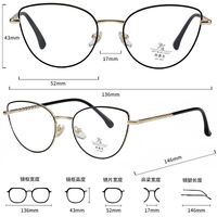 Оправа металлическая с линзами Blue Ray Cut MAMO F93006