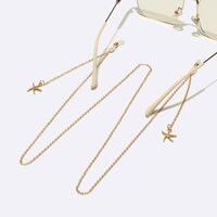 Gold-colored metal non-slip chain, with starfish pendant, for glasses and masks GL316