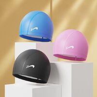 Polyvinylchloride waterproof swimming cap for adults 贵人鸟PU泳帽-YU