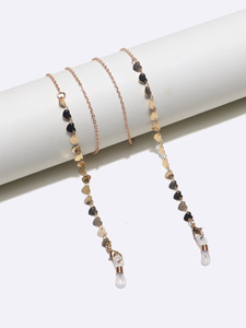 Металлическая цепочка для очков с сердечками GL1341