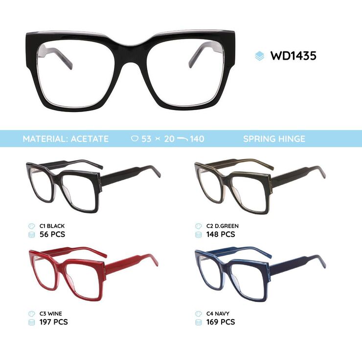 Plastic acetate eyeglasses frame for women WD1435