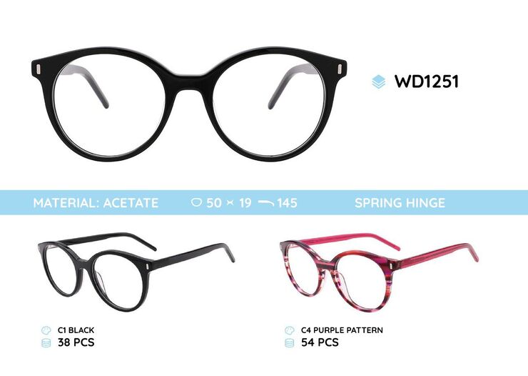 Plastic frames for glasses acetate material WD1251