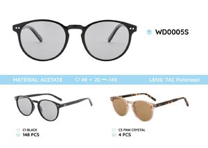 Солнцезащитные поляризационные очки в металлической оправе с флексом WD0005S