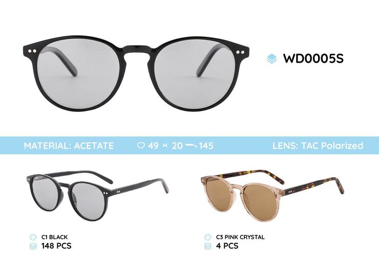 Metal frame polarized sunglasses with spring hinges WD0005S