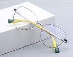 Cat-eye metal blue blocker frames for glasses  MORE 3019