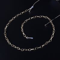 Gold-colored metal non-slip chain, thick oval, for glasses and masks GL959