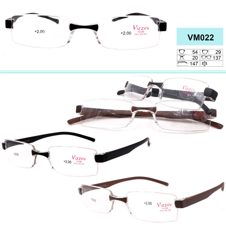 Plastic injection molding lecturer glasses VIZZINI 连体老花 VM022, top class quality