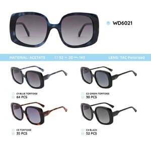 Plastic acetate frame polarized sunglasses WD6021