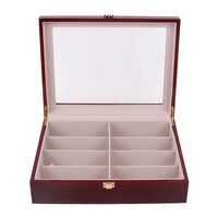 Glasses and frames holder display with 8 slots and cover, MDF