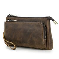 Eyeglasses genuine leather bag with strap MC1035