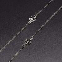 Metal non-slip chain, with a flower, for glasses and masks GL584