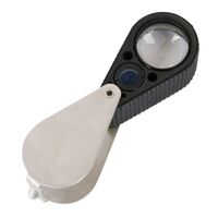 Folding magnifier 7805-双镜头-XX, diameter: 21 mm, 8 mm. Magnification: 10X, 25X