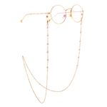 Gold-colored metal non-slip chain, with pearl, for glasses and masks GL879