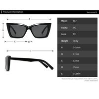 Plastic retro square sunglasses Elit 657-EL