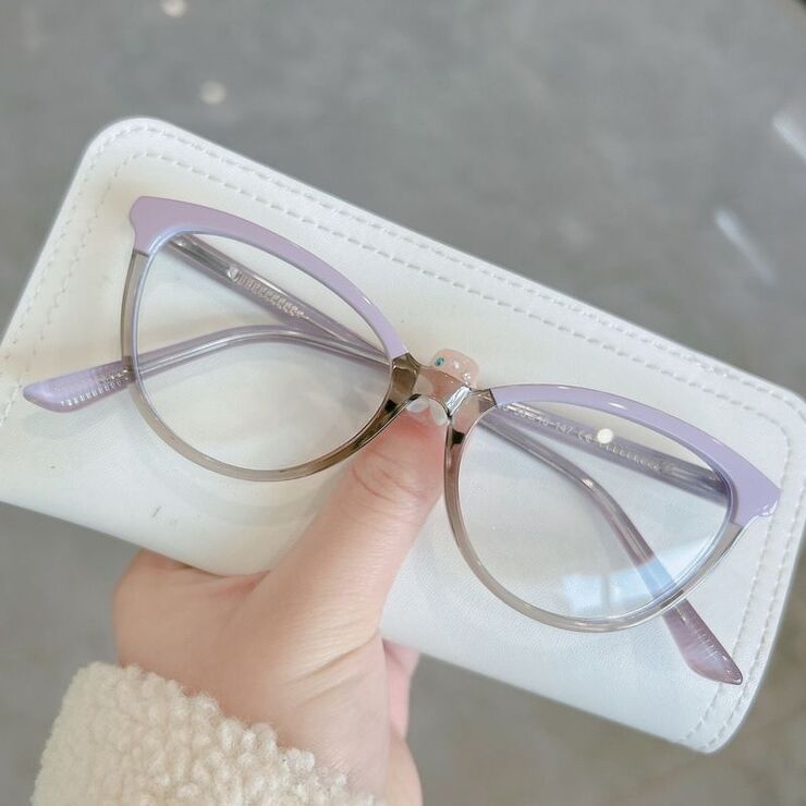 Combined frame (metal + TR90) with Blue Ray Cut protection lenses and flex MAMO QQ7022