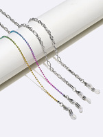 Set of two pink and mixed color acrylic glasses chain GM122