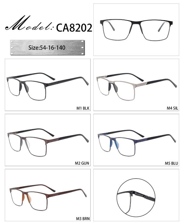 Оправа металлическая с мягким носоупором и флексом CA8202-DA