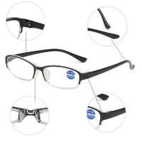 Plastic semi-rim glasses for reading WYM641, blue light protection, UV400, from +1.00 to +4.00 