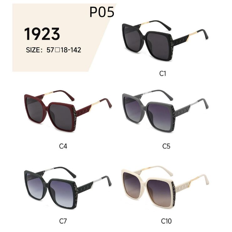 Polarized metal + TR90 sunglasses P05KY 1923